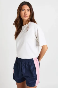 Short De Sport En Nylon Taille Haute À Panneaux Contrastés