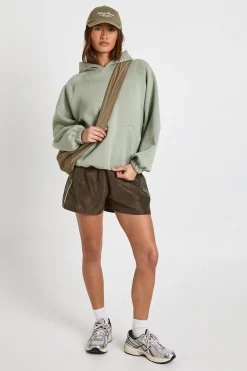 boohoo Short De Sport En Nylon Taille Haute Avec Empiècements Contrastés<Femme Survêtements|Survêtements