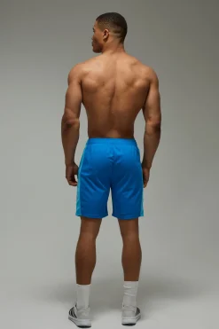 boohooMAN Short De Sport Homme 7 Pouces Avec Poche Zippée Et Blocs De Couleur Active<Femme Nouveautés Grande Taille|Shorts