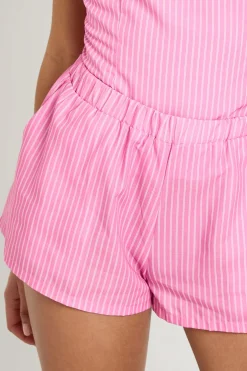 Short De Sport Taille Basse À Rayures