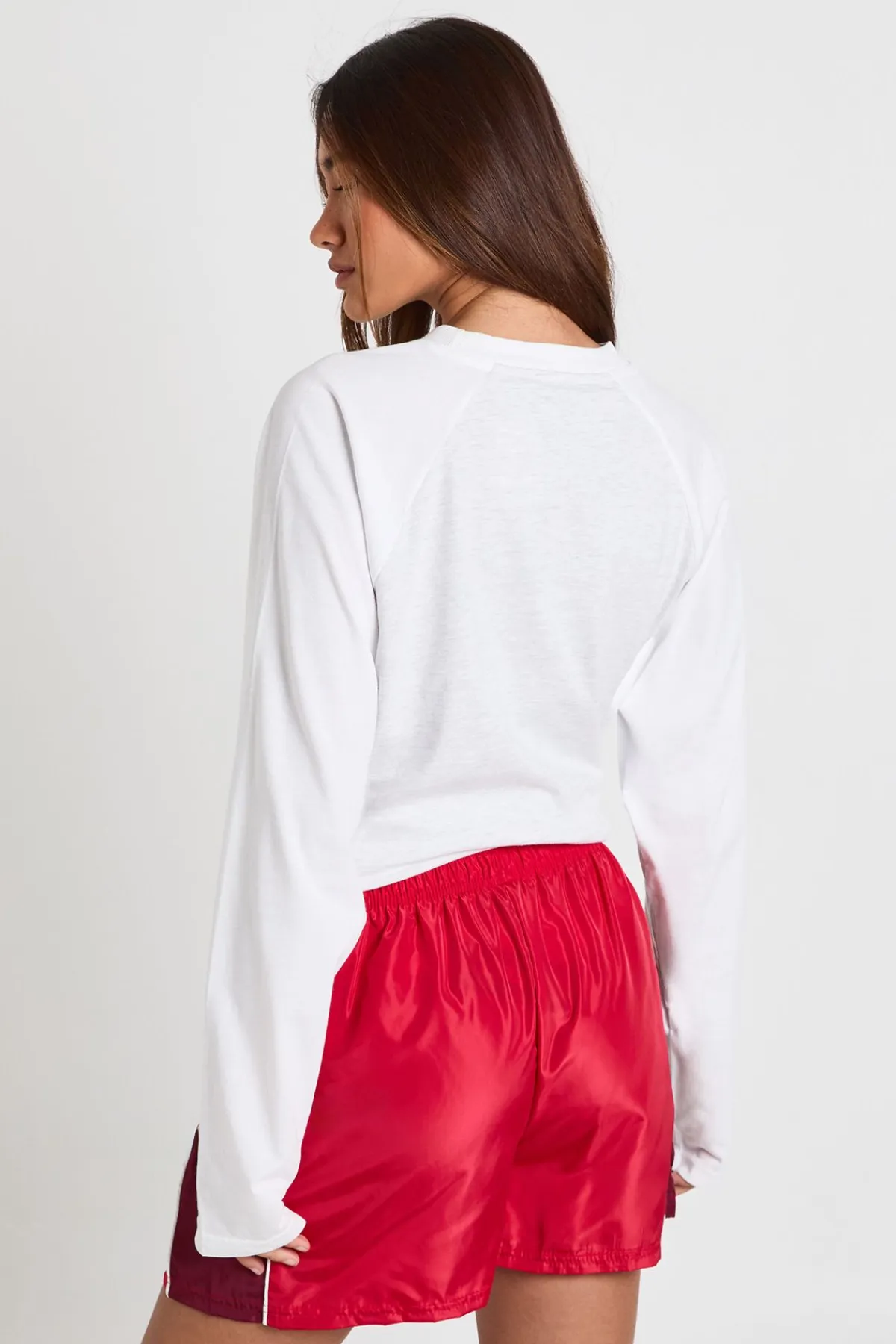 boohoo Short De Sport Taille Haute En Nylon Avec Empiècements Contrastés<Femme Survêtements|Survêtements
