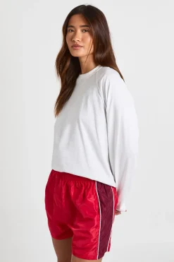 boohoo Short De Sport Taille Haute En Nylon Avec Empiècements Contrastés<Femme Survêtements|Survêtements