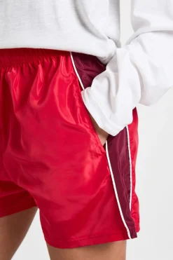 boohoo Short De Sport Taille Haute En Nylon Avec Empiècements Contrastés<Femme Survêtements|Survêtements