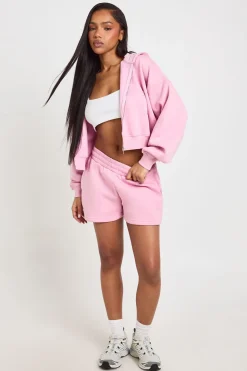 Short de survêtement taille haute avec cordon de serrage interne