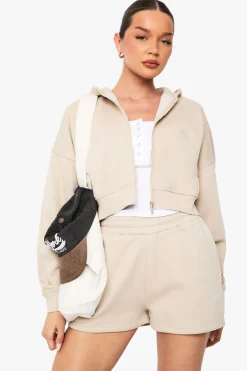 Short de survêtement taille haute avec cordon de serrage intérieur