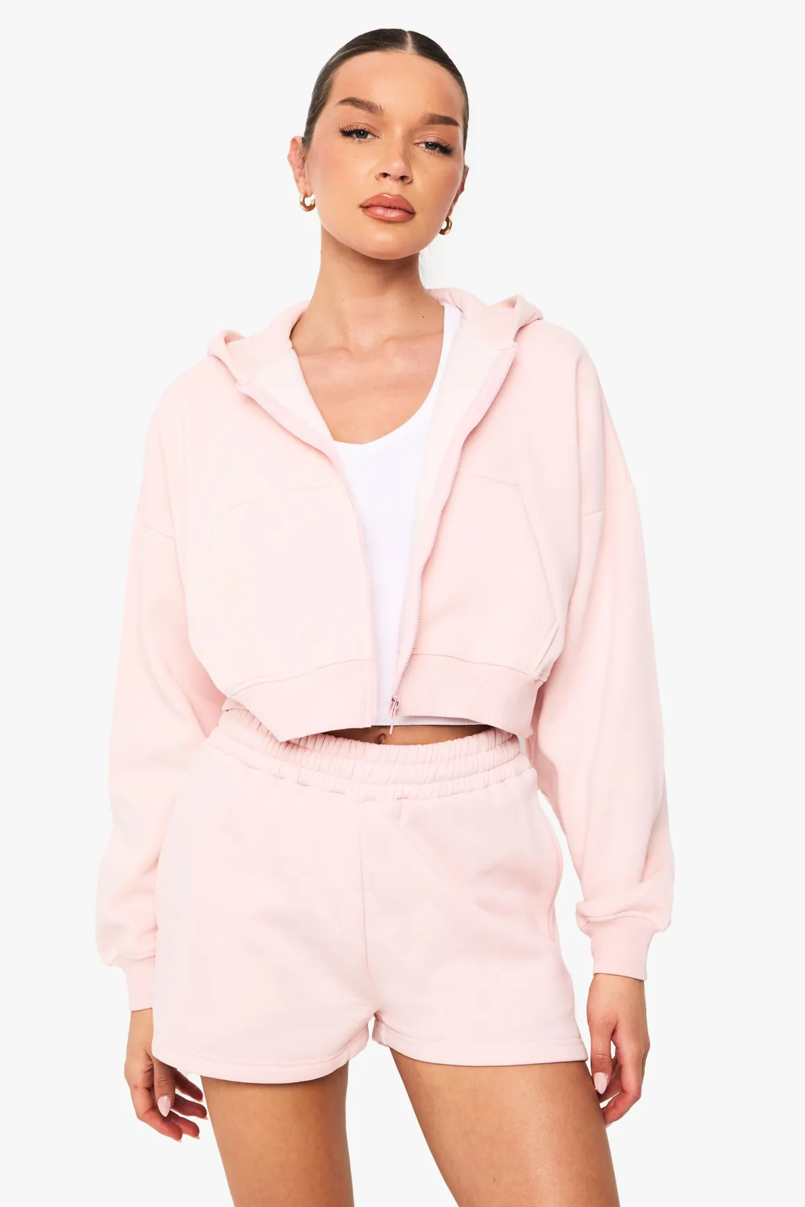 Short de survêtement taille haute avec cordon de serrage interne