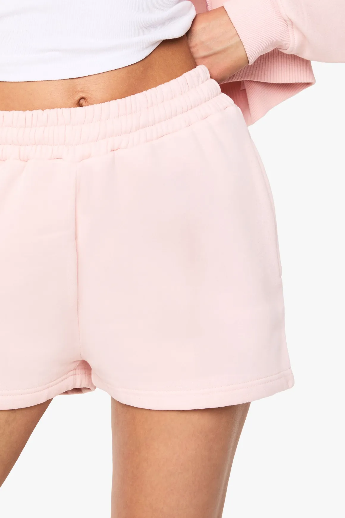 Short de survêtement taille haute avec cordon de serrage interne