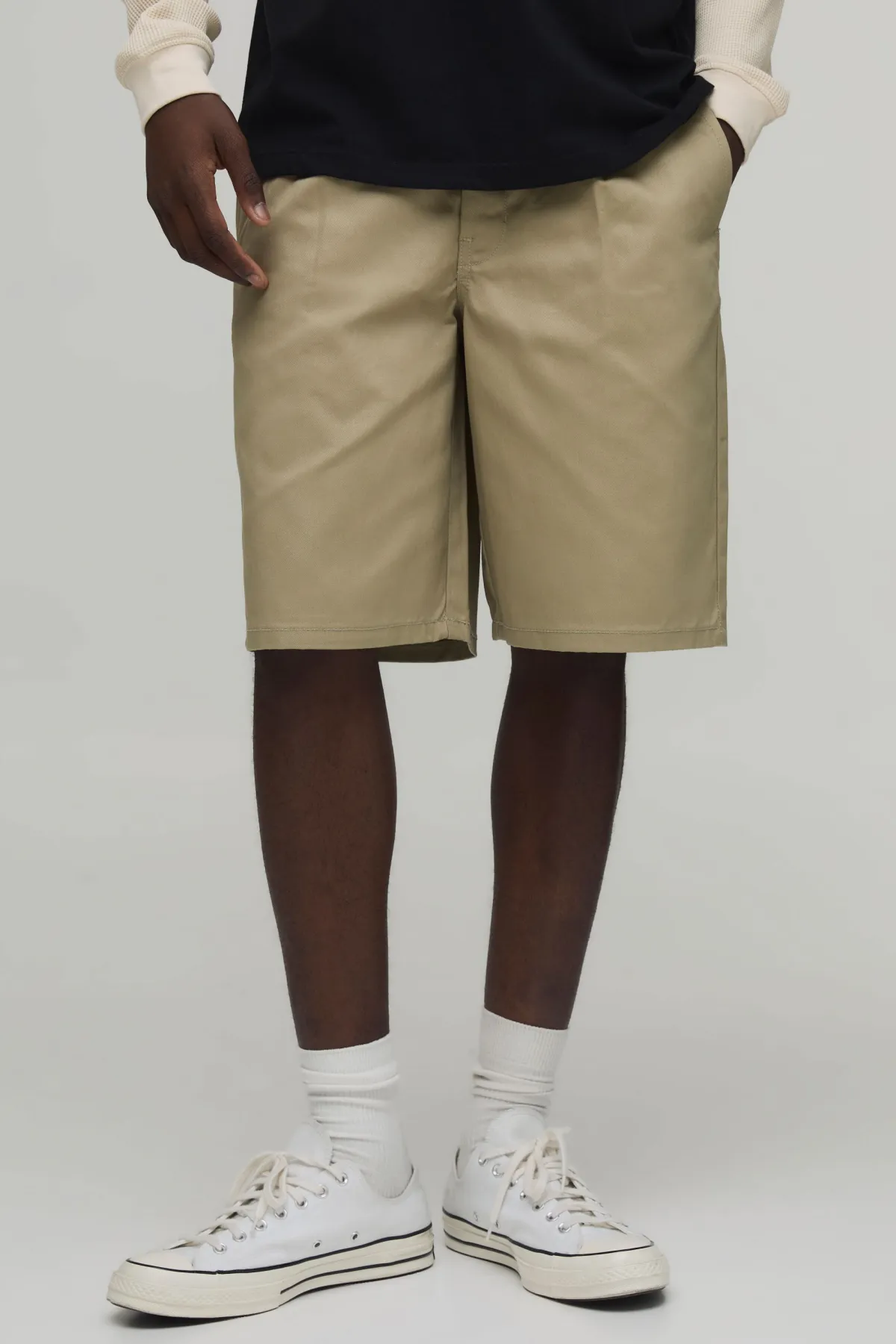 boohooMAN Short de Travail 365 Coupe Décontractée à Plis Devant<Homme Jorts|Denim