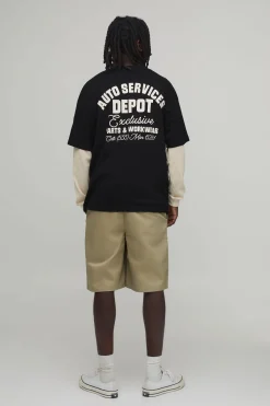 boohooMAN Short de Travail 365 Coupe Décontractée à Plis Devant<Homme Jorts|Denim