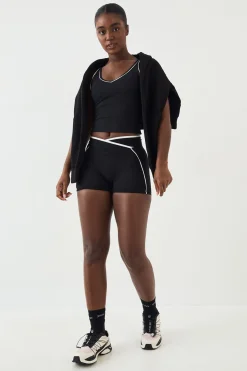 Short DSGN Studio Ultra Sculpt à Taille Portefeuille avec Détail de Passepoil