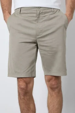 Short En Coton Lin Kaki