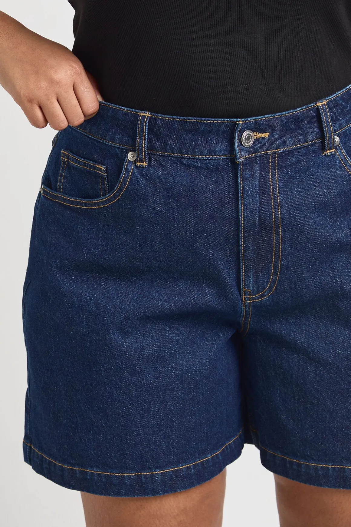 Short en denim boyfriend Plus