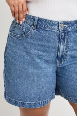 boohoo Short en denim boyfriend Plus<Femme Denim|Shorts