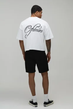boohooMAN Short En Denim Coupe Ajustée Basique<Homme Denim|Tout Afficher