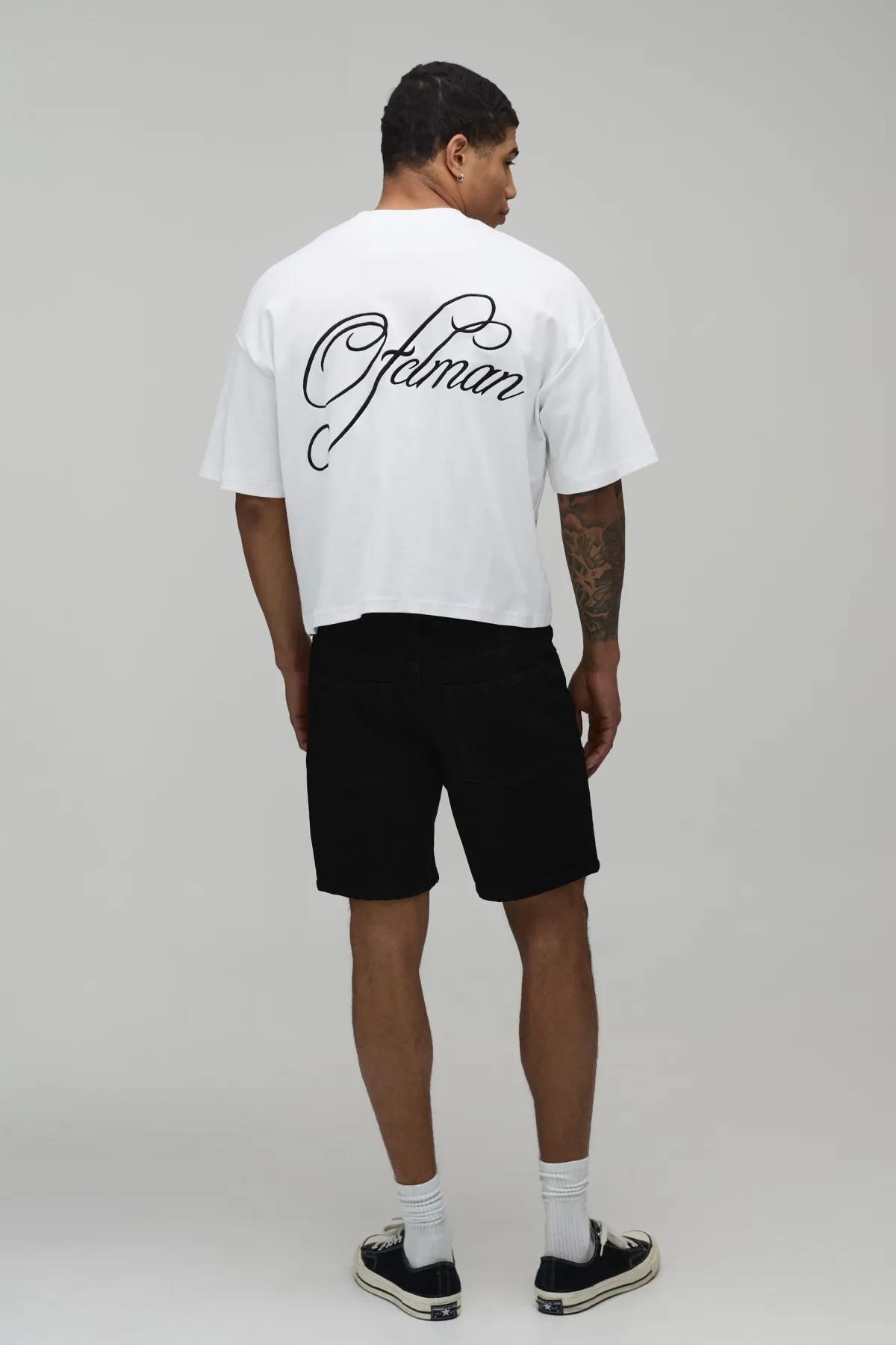boohooMAN Short En Denim Coupe Ajustée Basique<Homme Denim|Tout Afficher