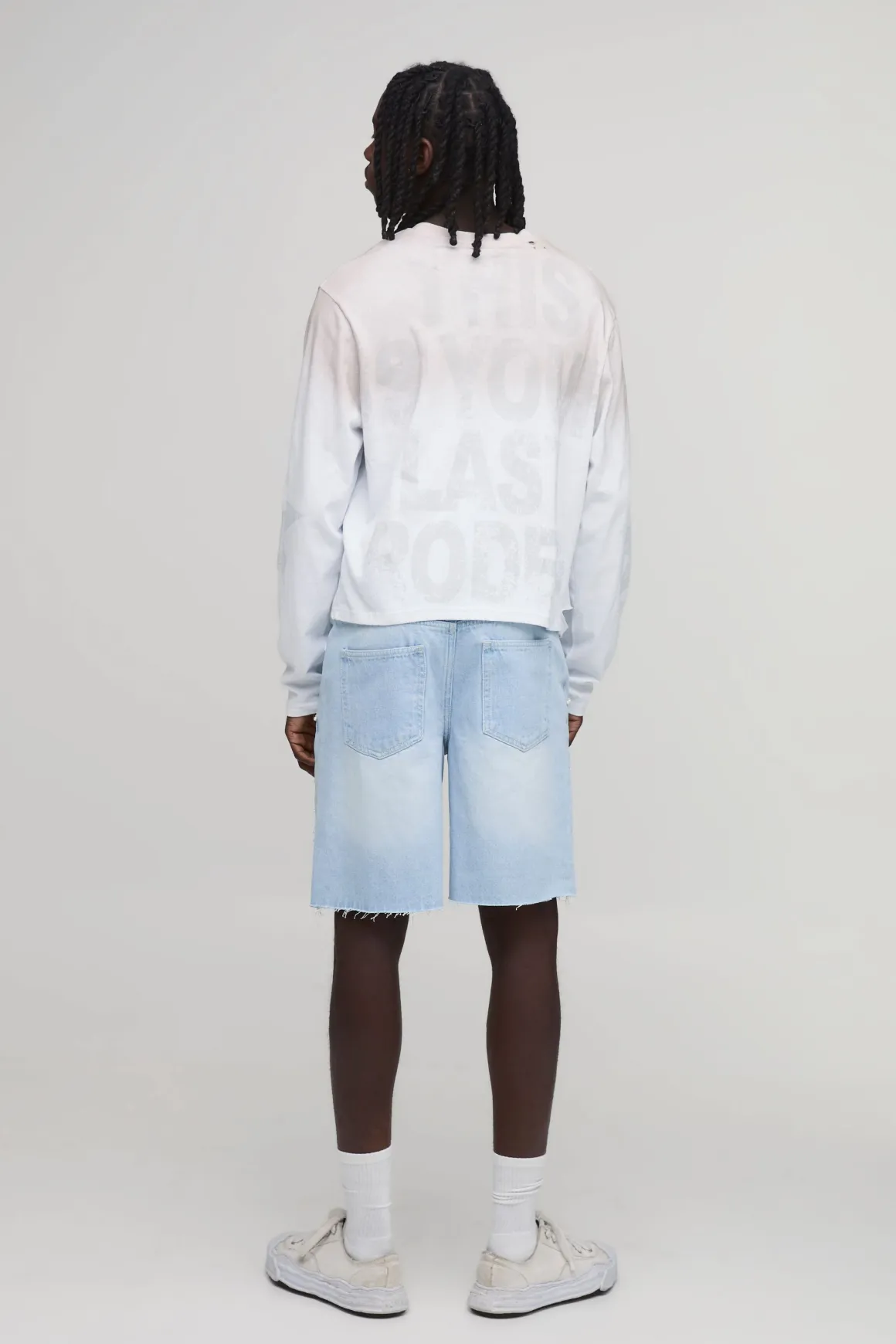 Short En Denim Décontracté Orné De Perles