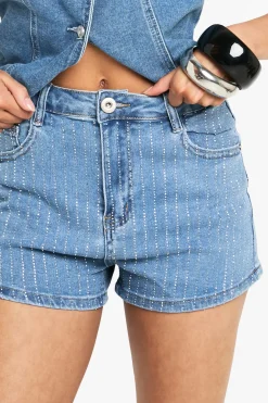 Short en denim Diamonte