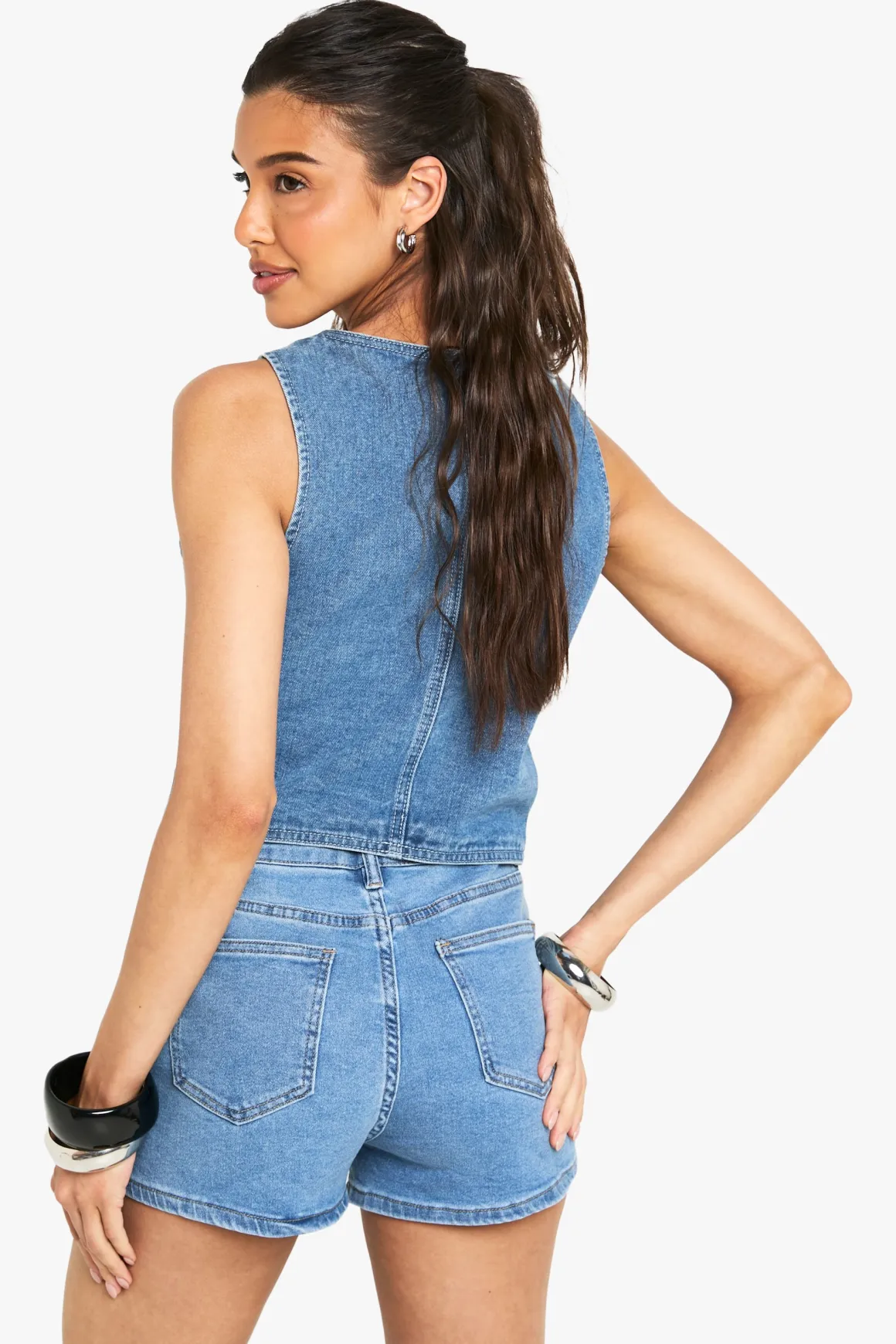 Short en denim Diamonte
