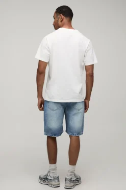 boohooMAN Short En Denim Délavé À L'acide Coupe Décontractée<Homme Denim|Tout Afficher