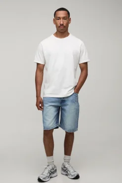 boohooMAN Short En Denim Délavé À L'acide Coupe Décontractée<Homme Denim|Tout Afficher