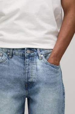 boohooMAN Short En Denim Délavé À L'acide Coupe Décontractée<Homme Denim|Tout Afficher
