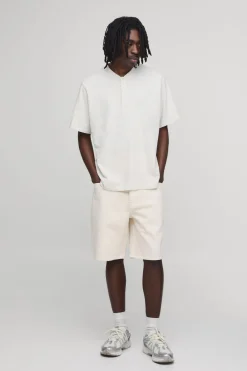 boohooMAN Short En Denim Rigide Coupe Décontractée<Homme Denim|Tout Afficher