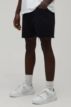 boohooMAN Short En Denim Rigide Longueur Courte<Homme Denim|Tout Afficher