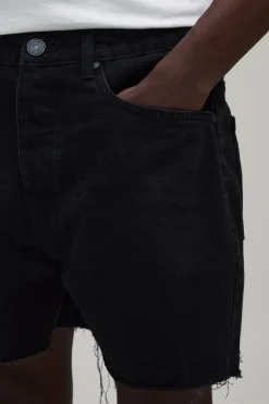 boohooMAN Short En Denim Rigide Longueur Courte<Homme Denim|Tout Afficher