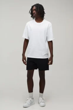 boohooMAN Short En Denim Rigide Longueur Courte<Homme Denim|Tout Afficher