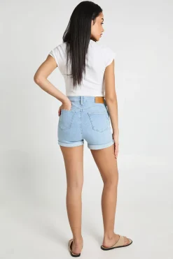 boohoo Short En Denim Taille Haute Sculptant Les Fesses<Femme Denim|Shorts