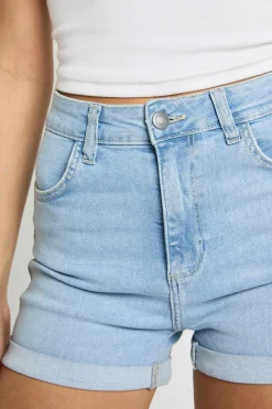 boohoo Short En Denim Taille Haute Sculptant Les Fesses<Femme Denim|Shorts