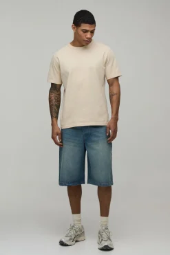 Short En Jean Coupe Décontractée Basique