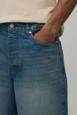 Short En Jean Coupe Décontractée Basique