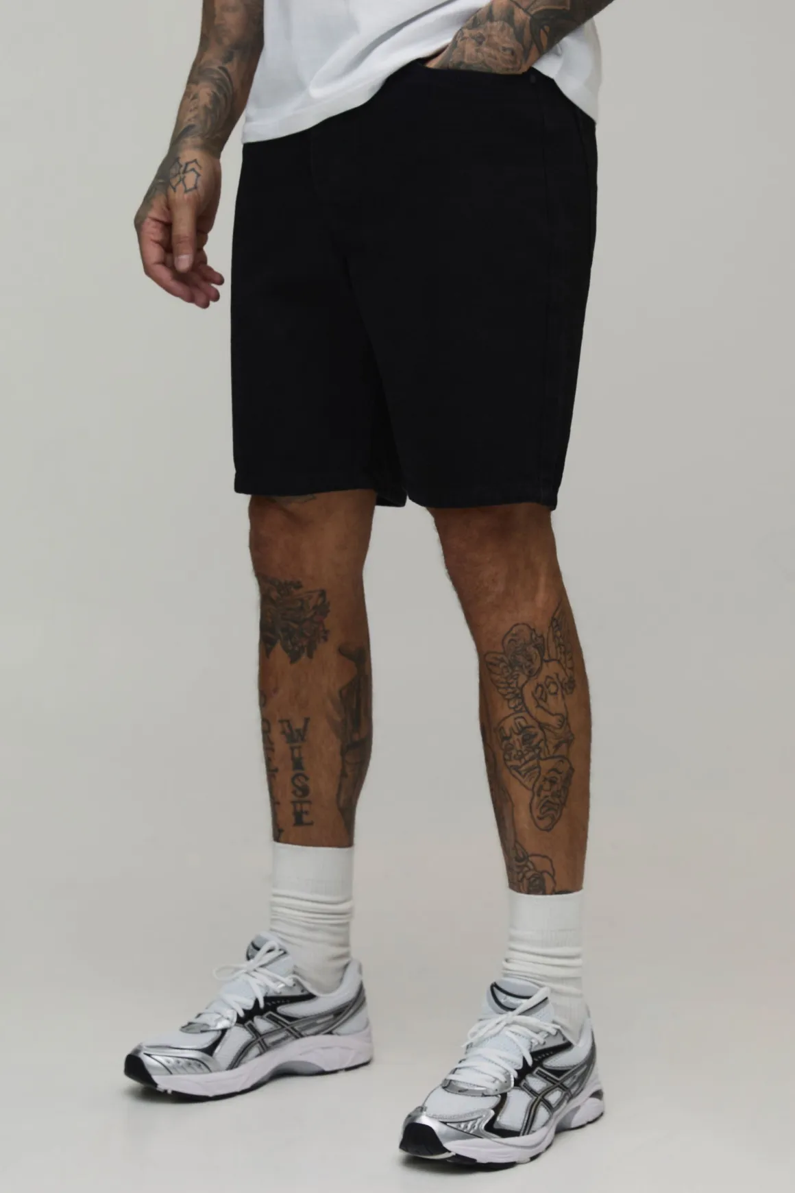 Short en Jean Coupe Slim Taille Haute