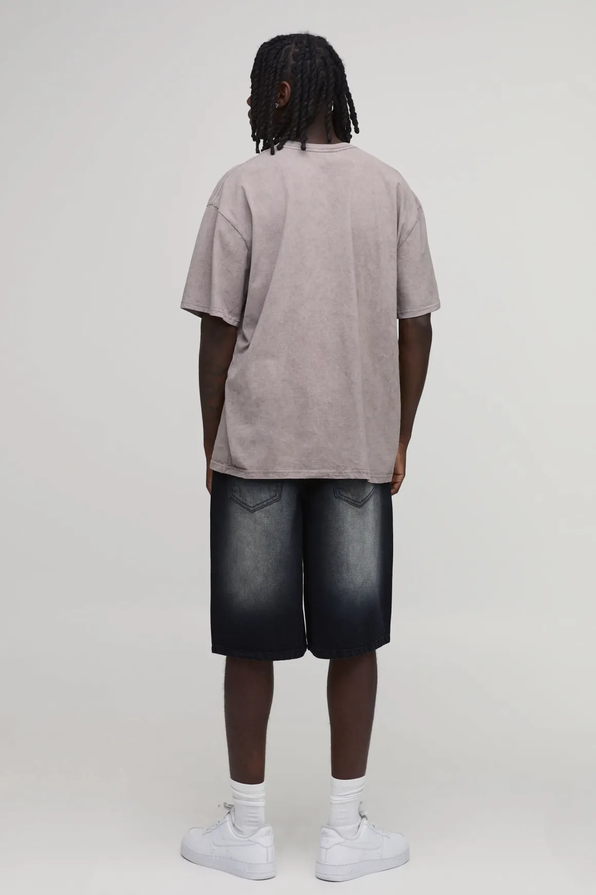 Short En Jean Déchiré Coupe Extrêmement Ample