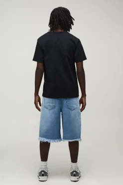 boohooMAN Short En Jean Déchiré Coupe Regular<Homme Jorts|Denim
