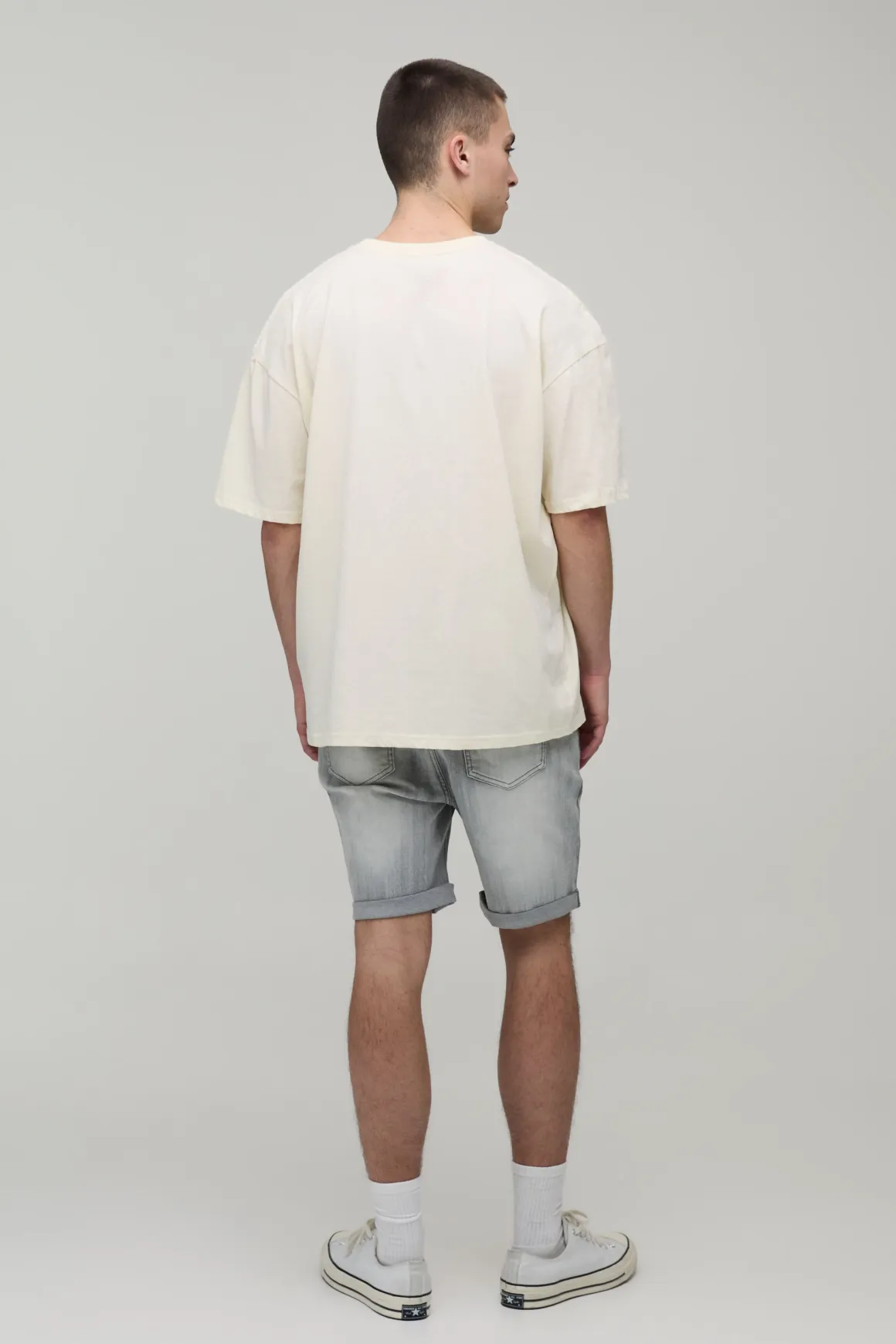 Short En Jean Déchiré Délavé Skinny Stretch