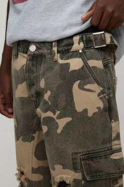 boohooMAN Short En Jean Délavé Effet Usé<Homme Jorts|Nouveautés Grande Taille