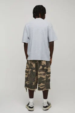 boohooMAN Short En Jean Délavé Effet Usé<Homme Jorts|Nouveautés Grande Taille