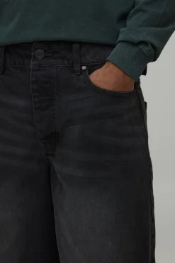 boohooMAN Short En Jean Délavé Longline Extrême<Homme Jorts|Denim