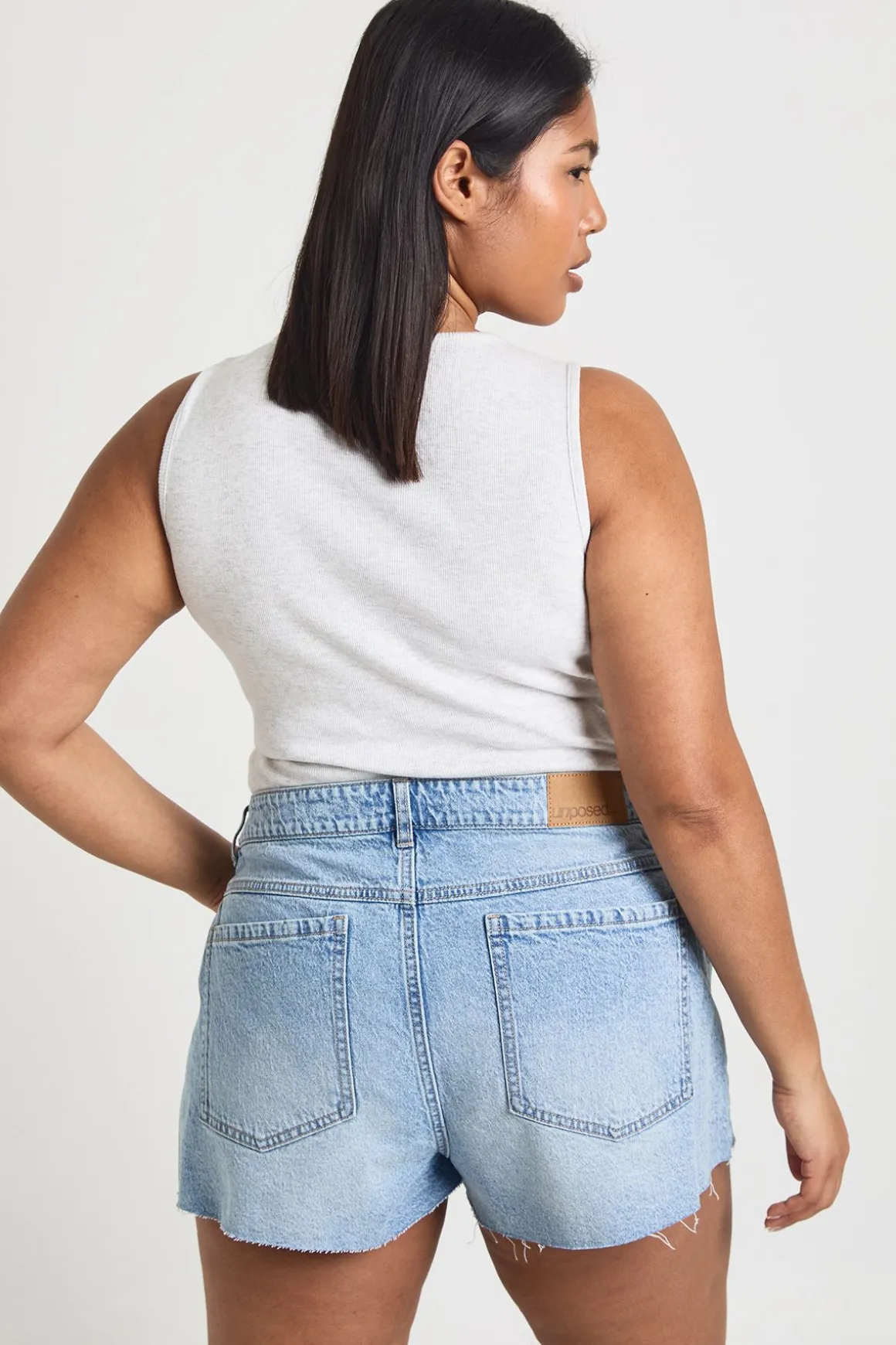 Short En Jean Grande Taille Jambe Large Évasée