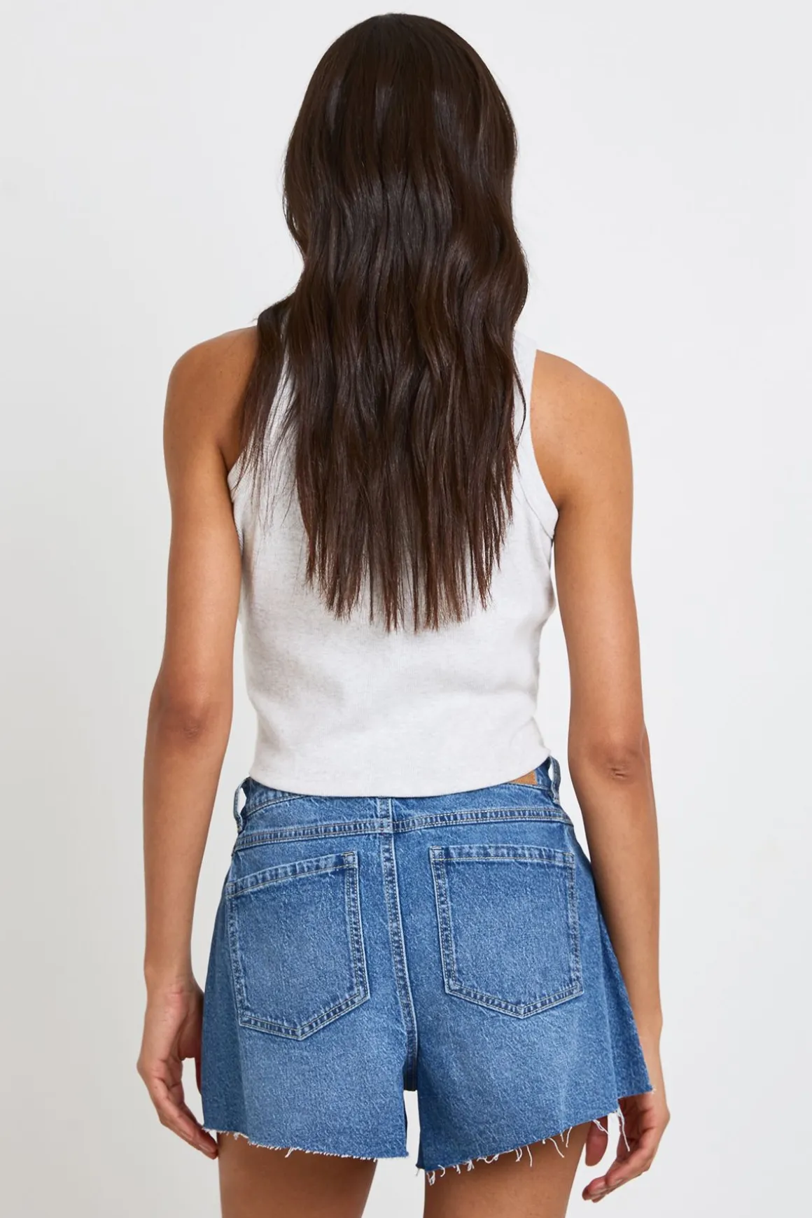 Short En Jean Large Et Évasé Taille Haute