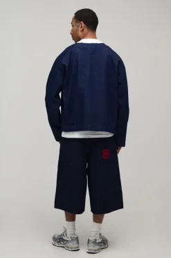 Short En Jean Long Brodé Varsity