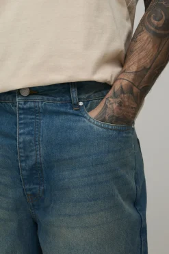 Short en Jean Long Taille Haute