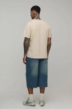Short en Jean Long Taille Haute