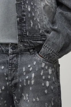 Short En Jean Long Ultra Déchiré