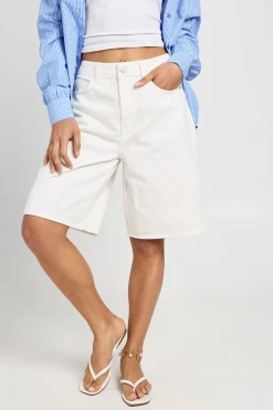Short En Jean Mi-hauteur Longueur Bermuda