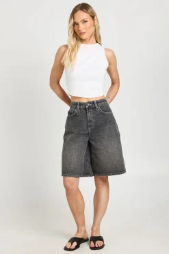 Short En Jean Mi-taille Petite