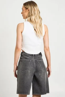 Short En Jean Mi-taille Petite