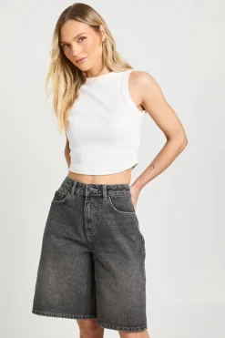 Short En Jean Mi-taille Petite